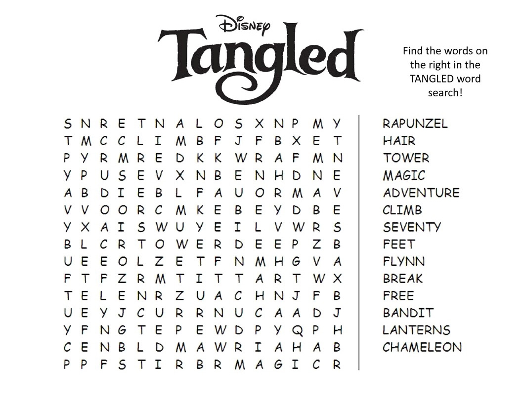 disney word search puzzles