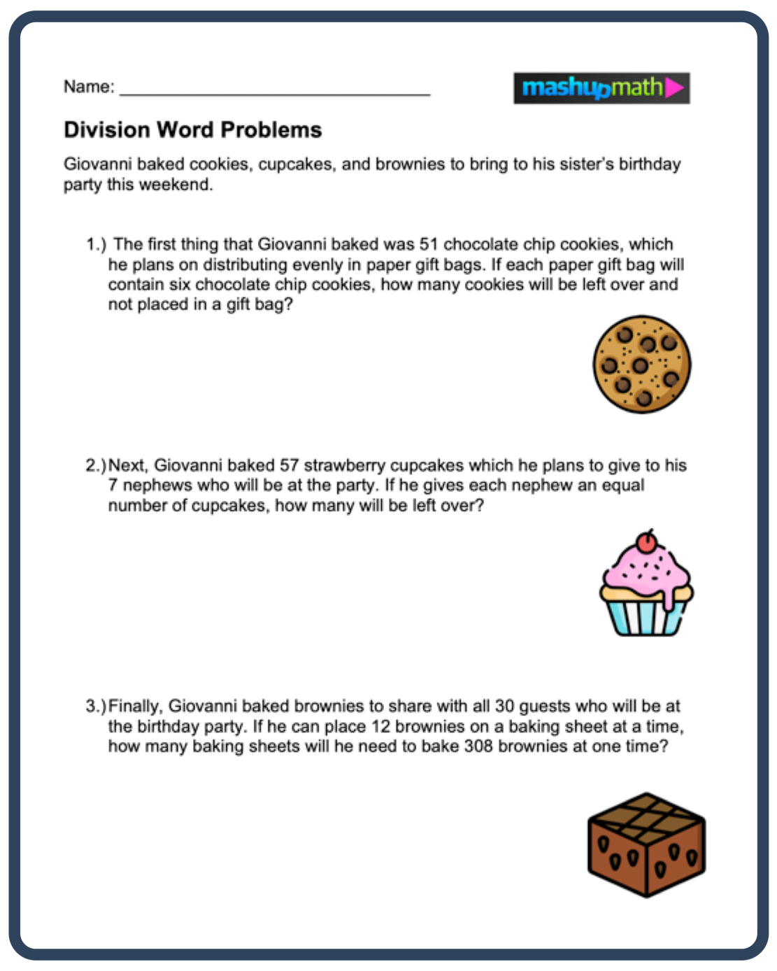 Division Word Problems Free Worksheets For Grades 3 5 Mashup Math Worksheets Library