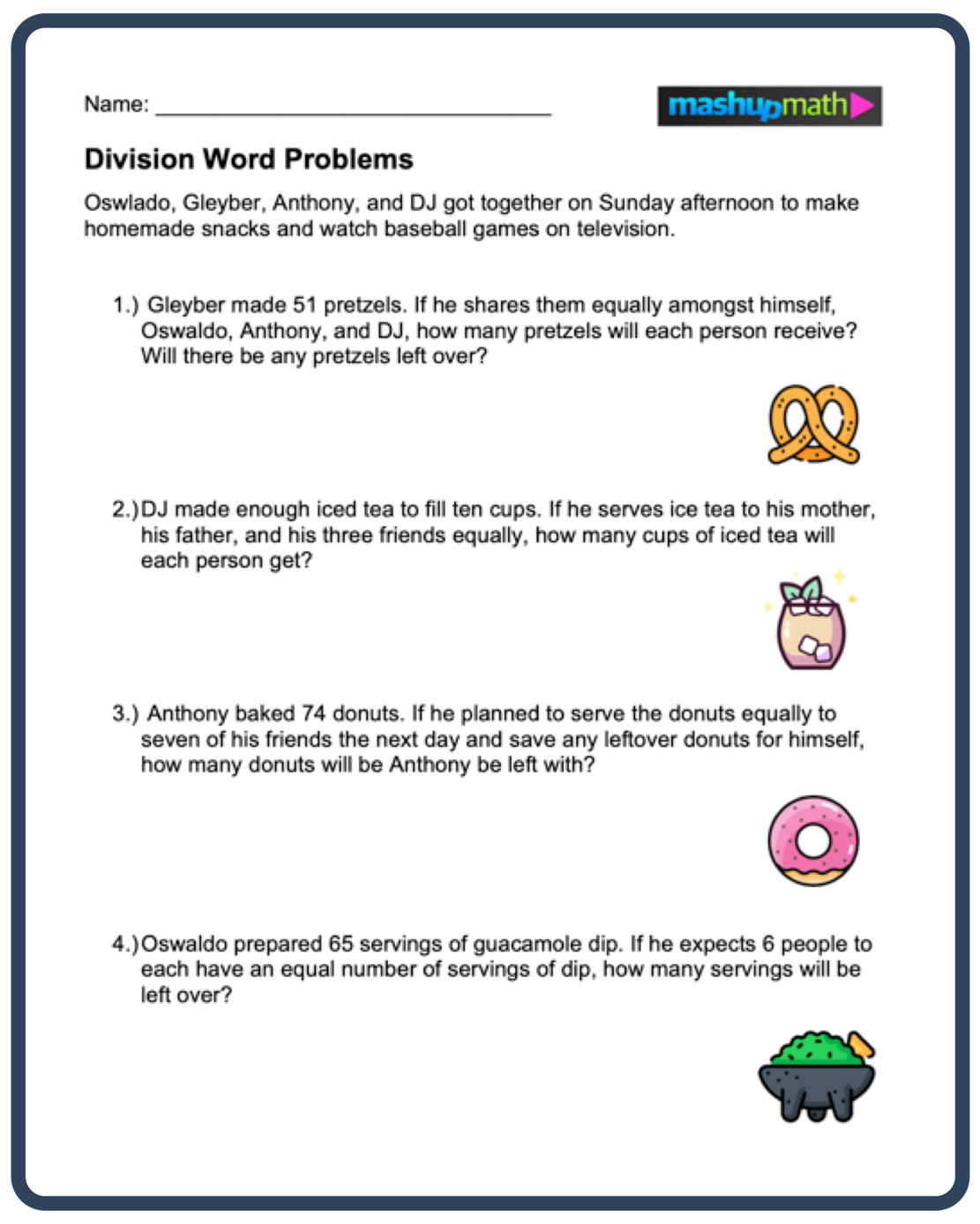 Division Word Problems Free Worksheets For Grades 3 5 Mashup Math Worksheets Library
