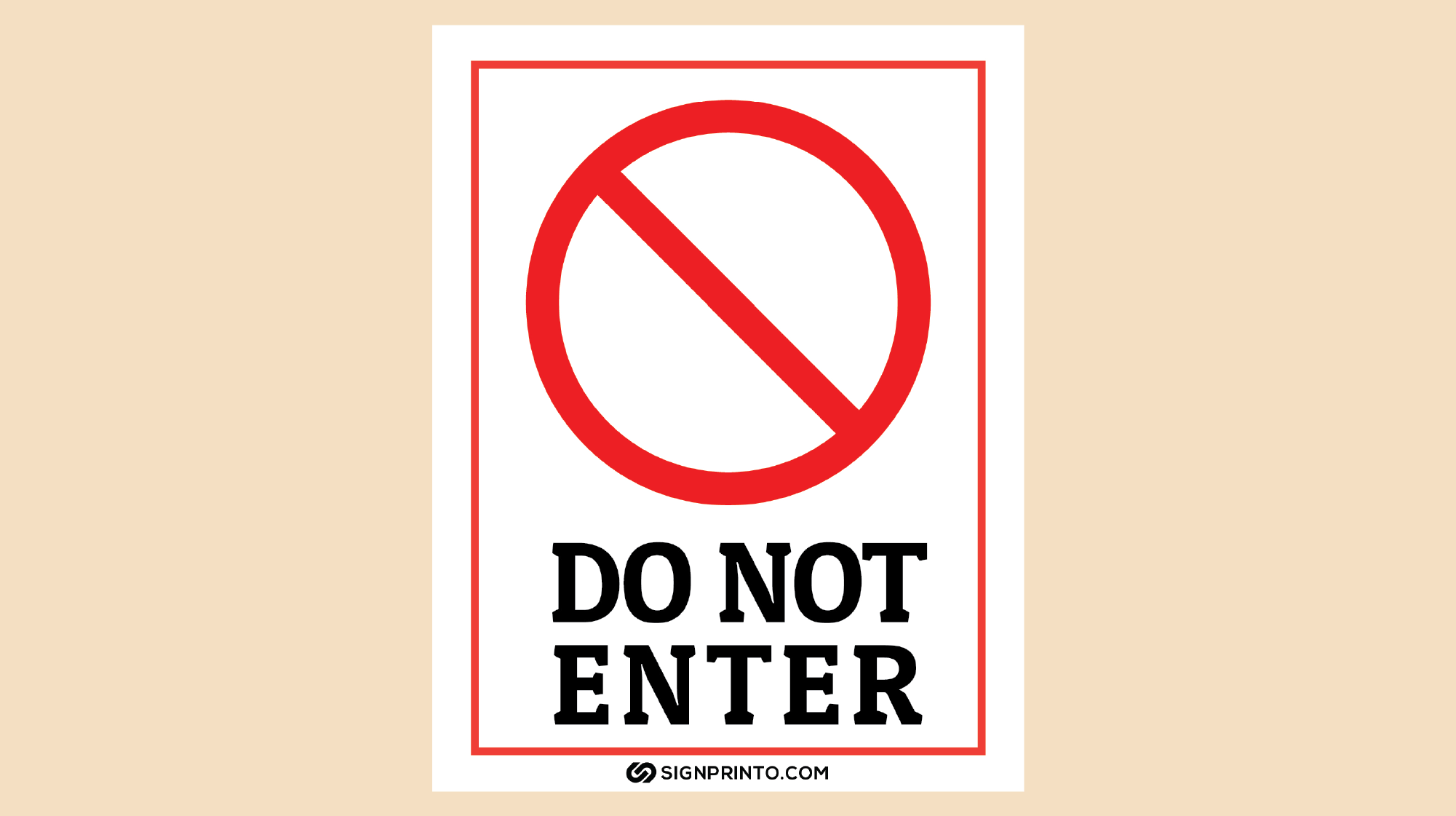 Do Not Enter Sign Download Free Printable PDF