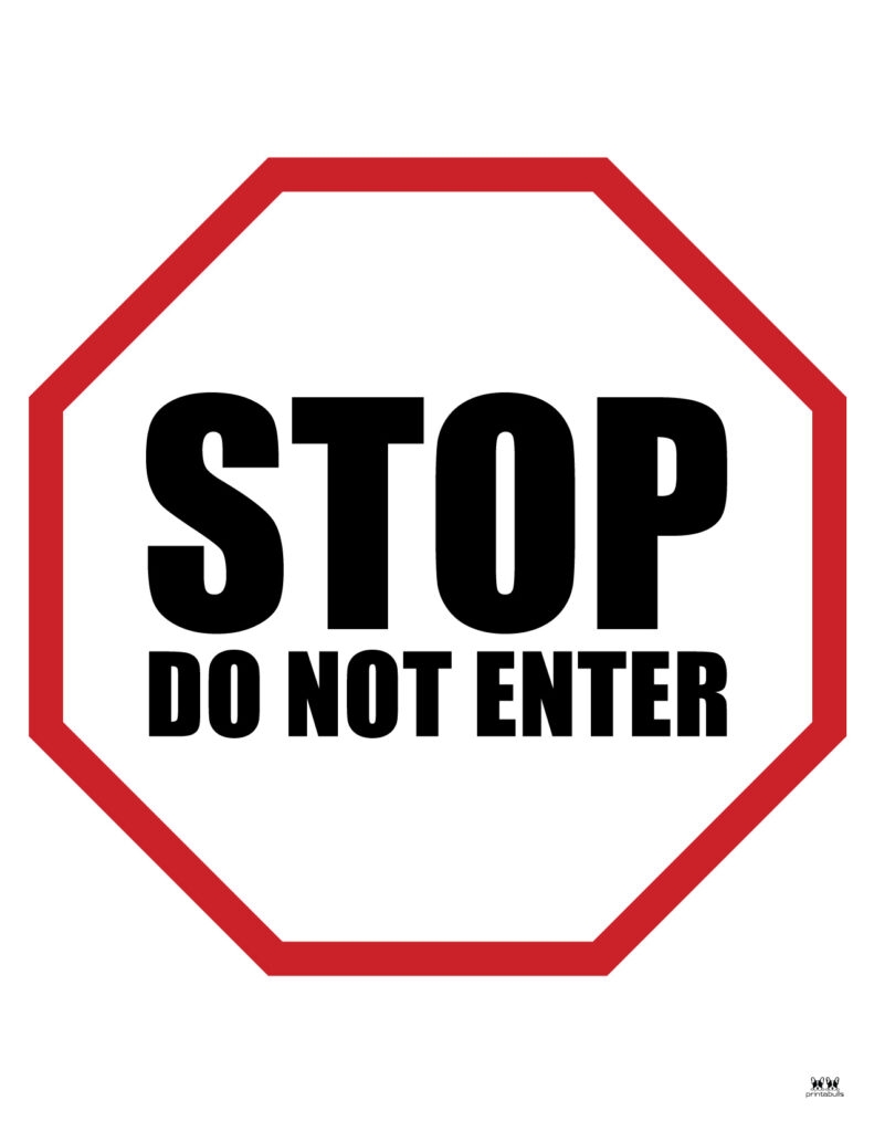 Do Not Enter Signs Printable