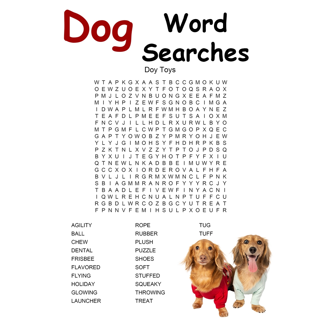 word search on dogs