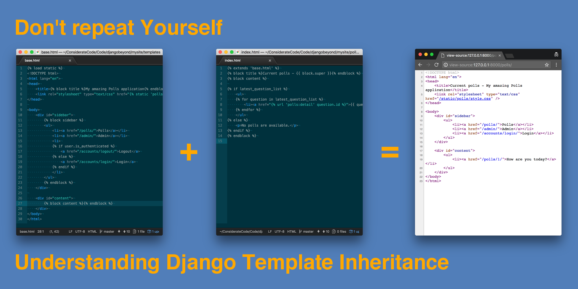 Don t Repeat Yourself Understanding Django Template Inheritance Considerate Code Don t Repeat Yourself Understanding Django Template Inheritance Considerate Code