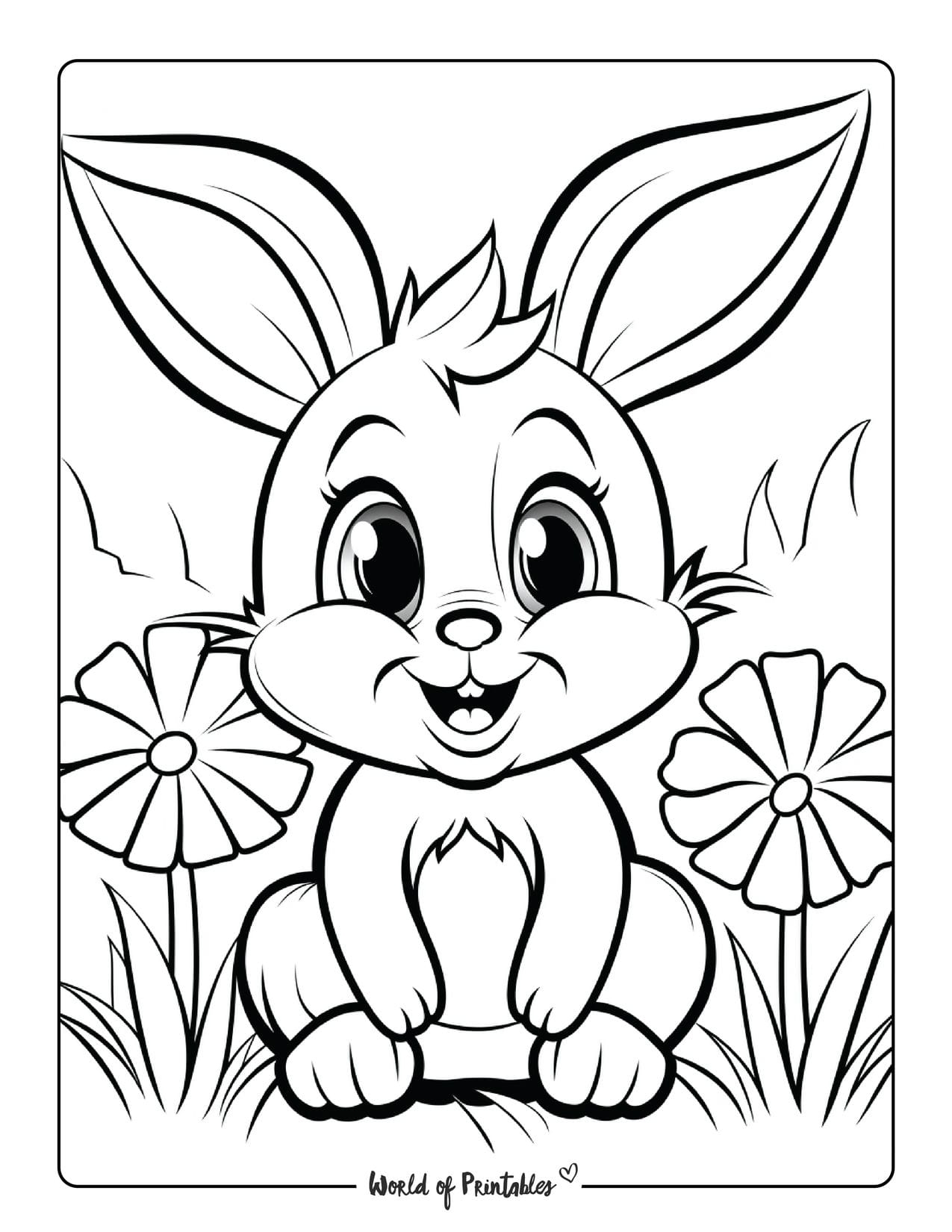 Easter Bunny Coloring Pages World Of Printables