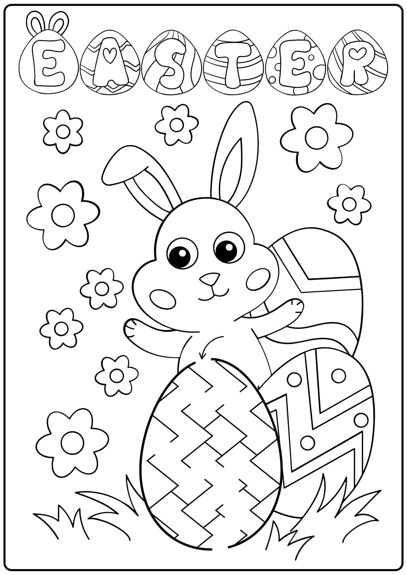 Easter Egg Maze Coloring Page Fun Printable Activity For Kids Free PDF Download Ezpzlearn