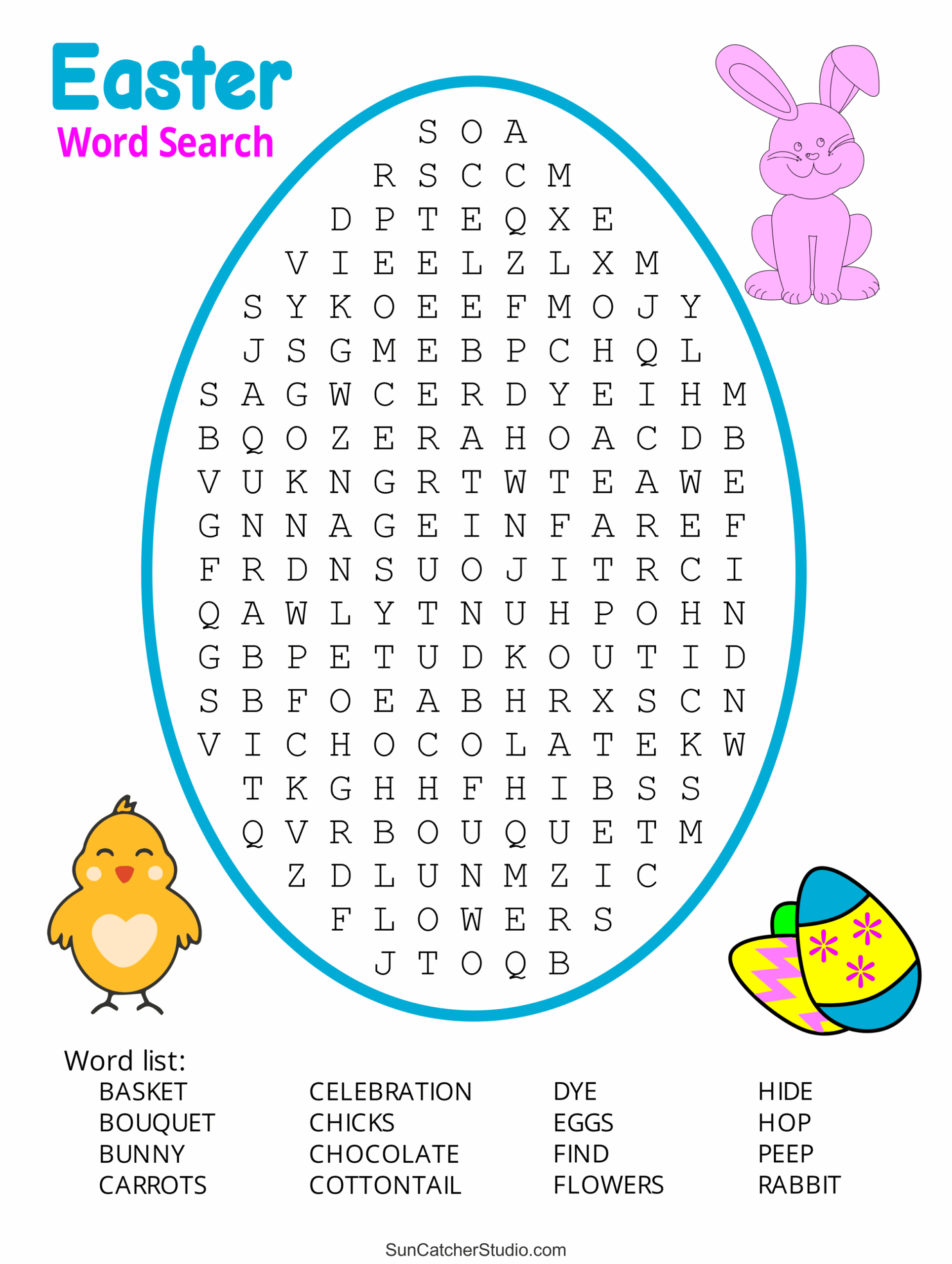 word puzzles for easter