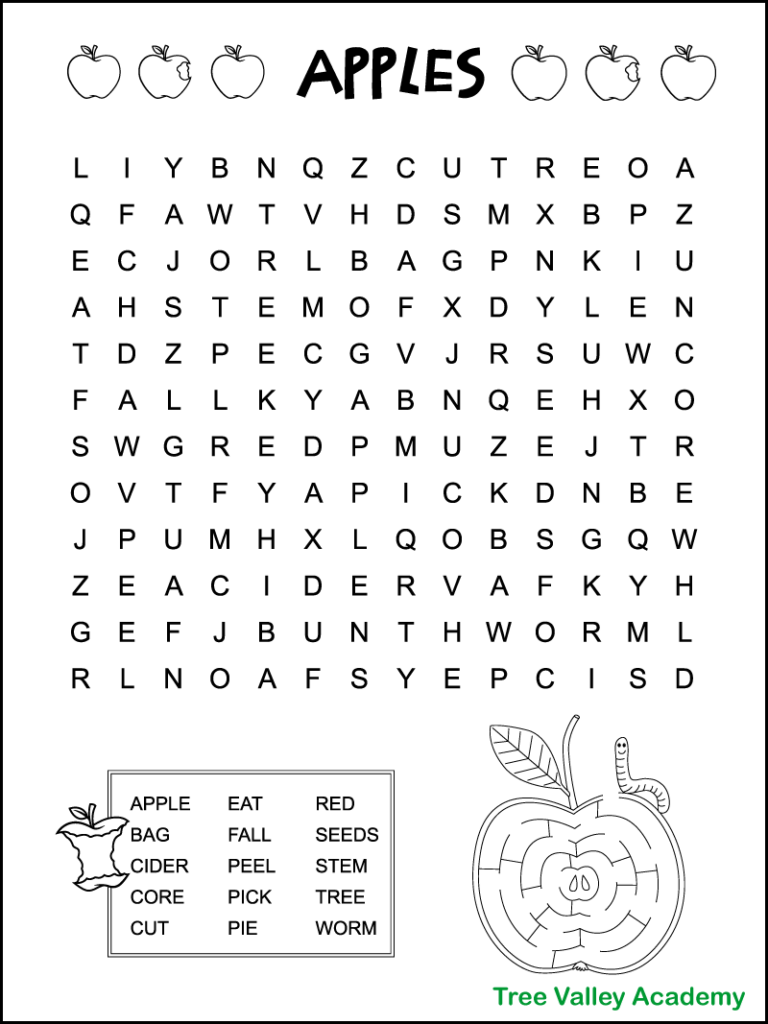 Children’s Word Find Puzzles