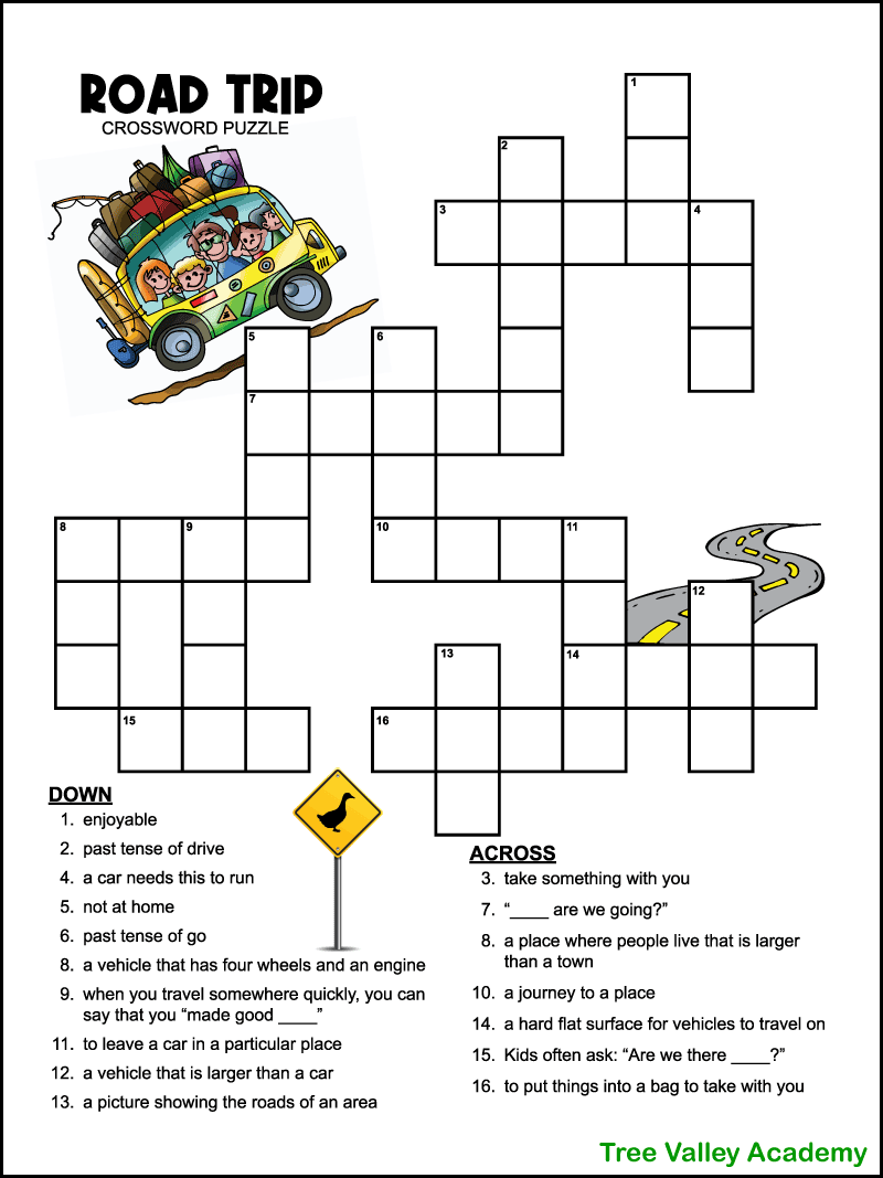 Printable Easy Crossword Puzzles With Answers
