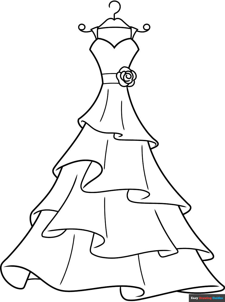 printable dress coloring pages printable dress coloring pages