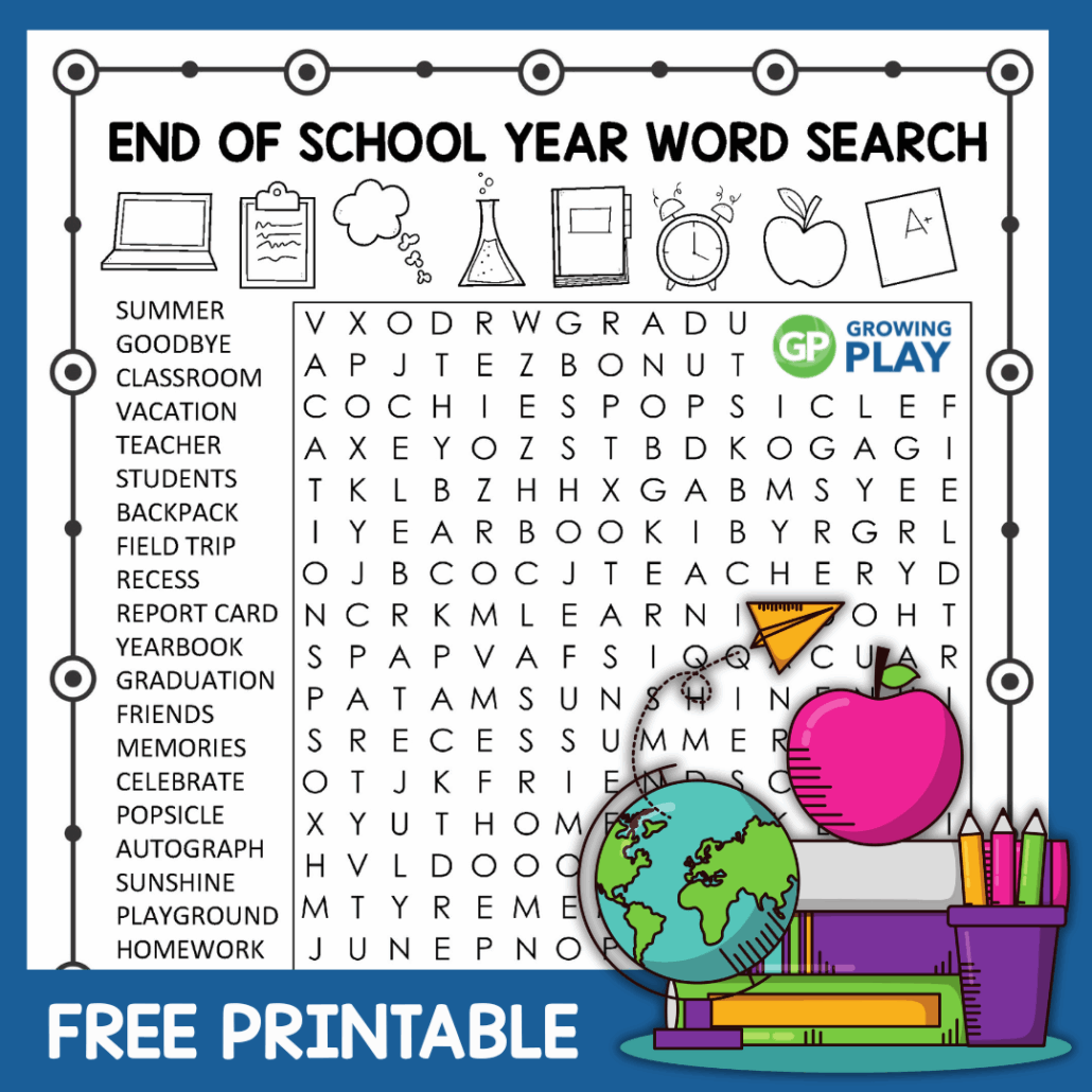 end of year word search end of year word search