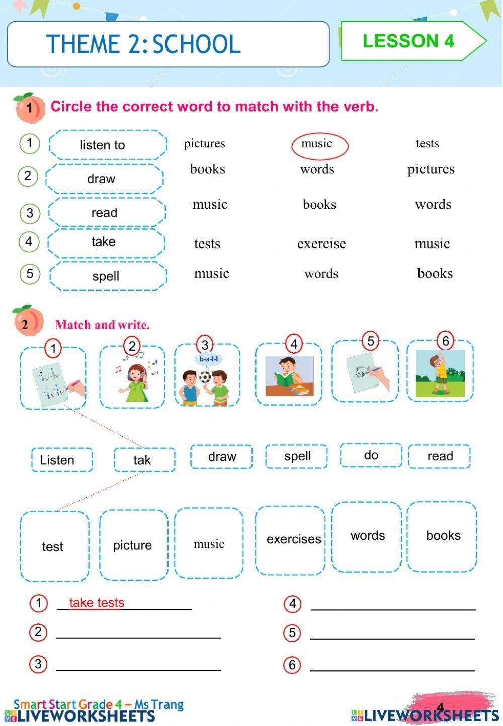 English Grade 4 Interactive Worksheet Live Worksheets Worksheets Library
