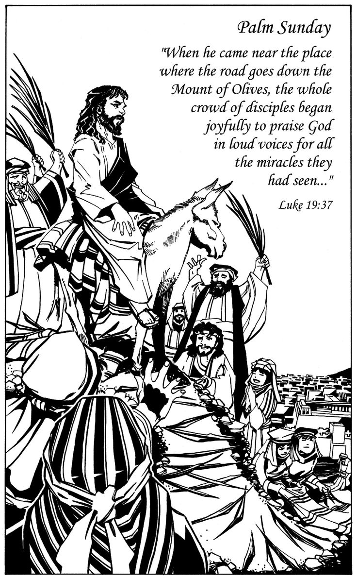 palm sunday coloring page