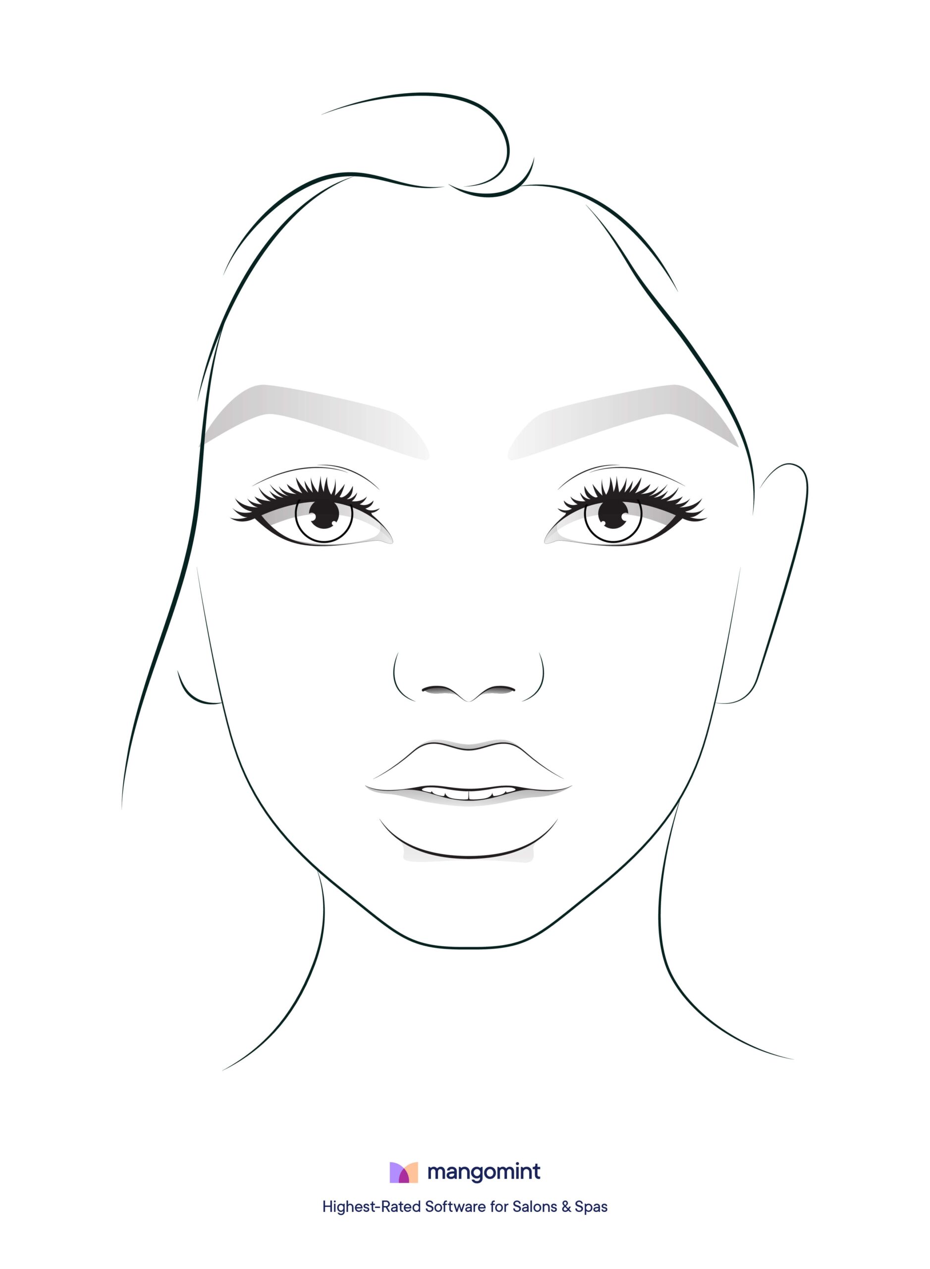 Template Botox Face Chart