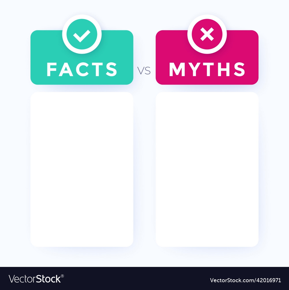 Facts Vs Myths Concept Design Royalty Free Vector Image Facts Vs Myths Concept Design Royalty Free Vector Image