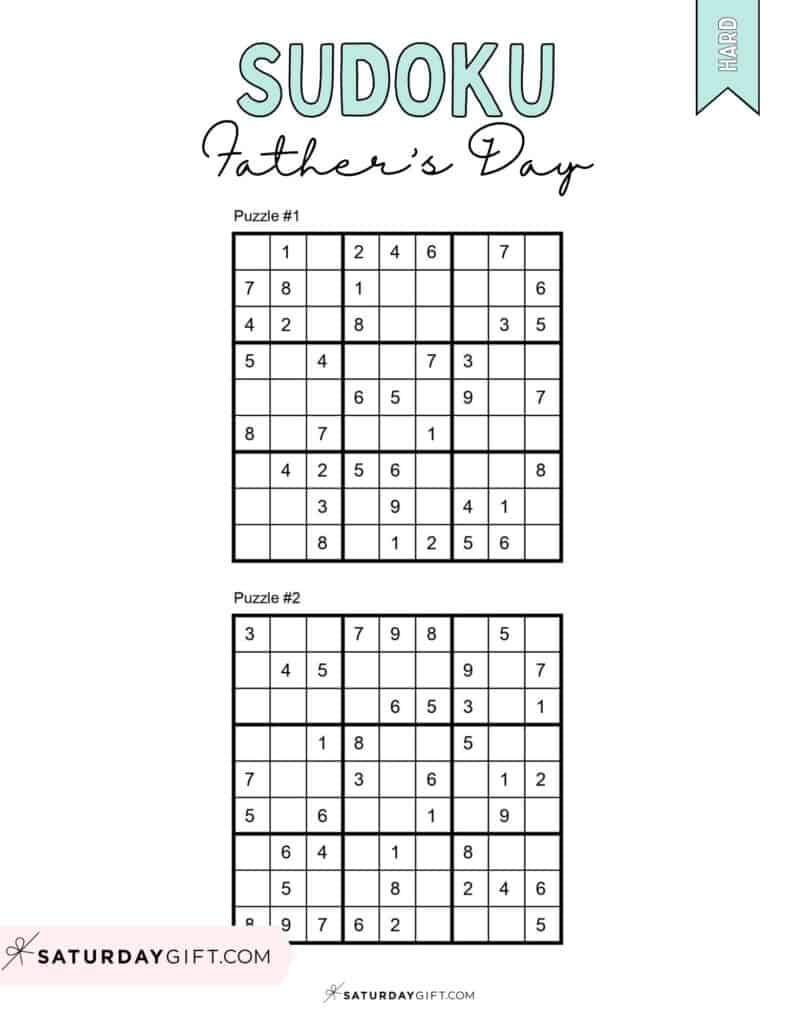 printable sudoku puzzles free