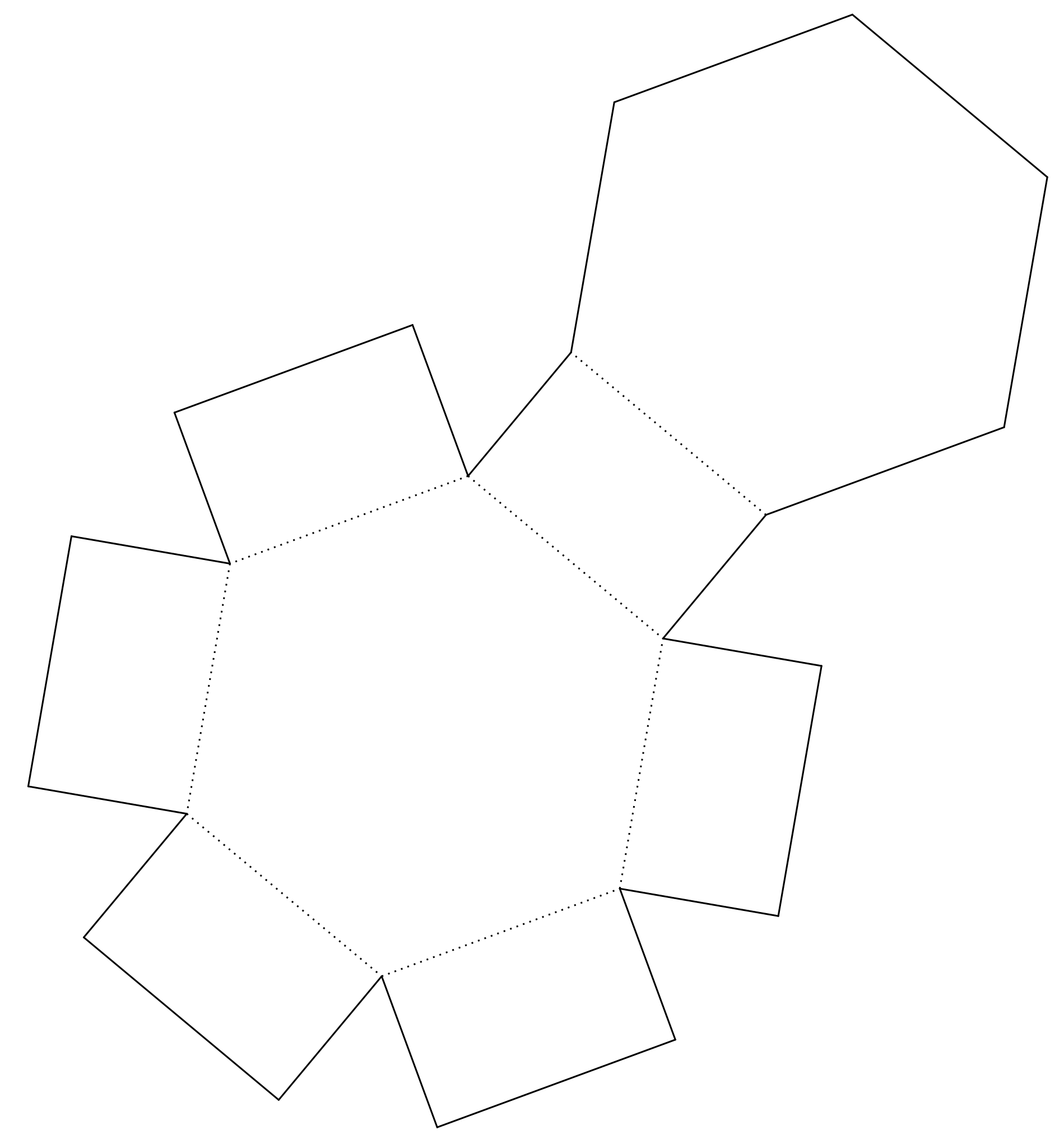 net for a hexagonal prism