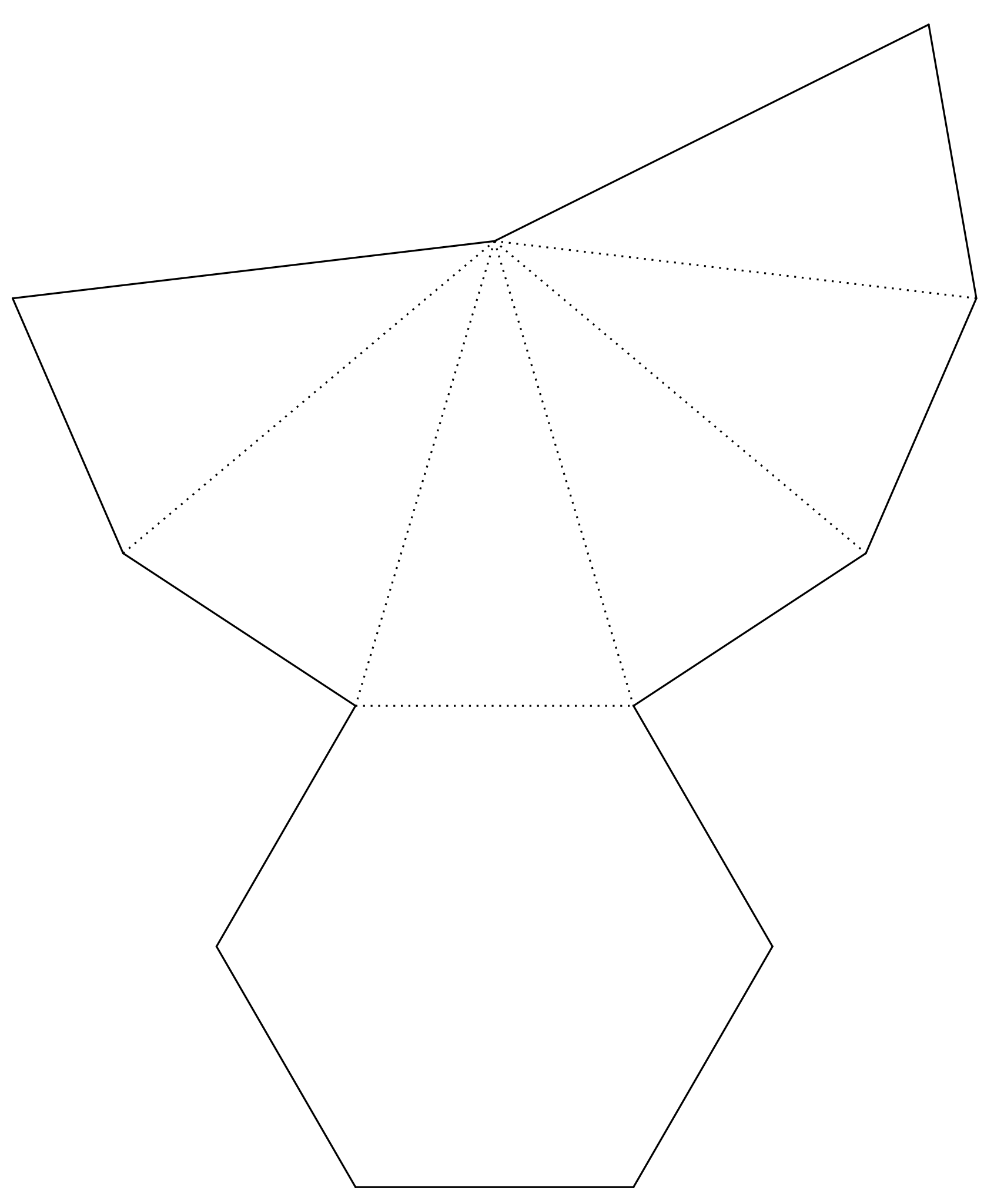 Net For A Hexagonal Pyramid