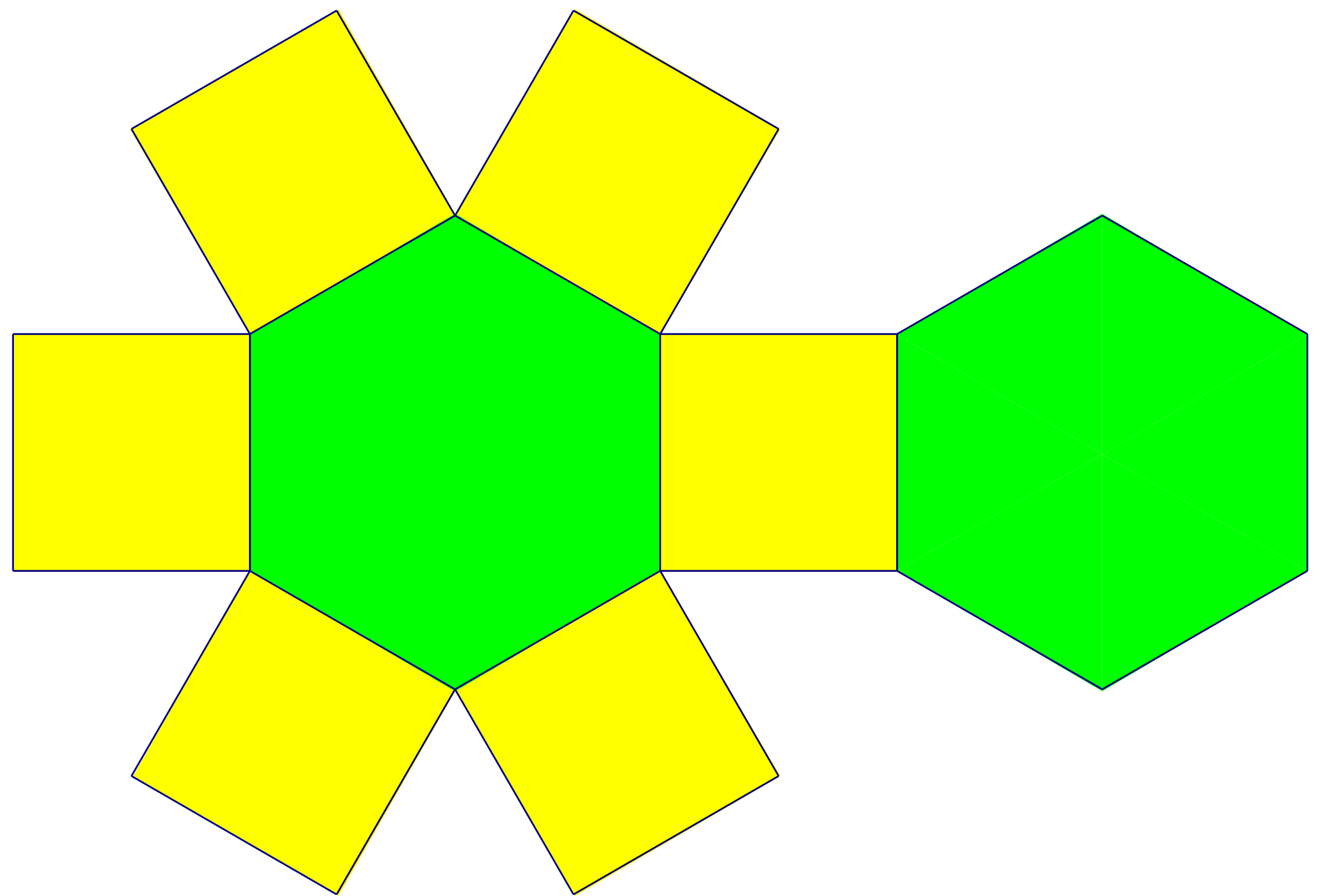 Net For A Hexagonal Prism