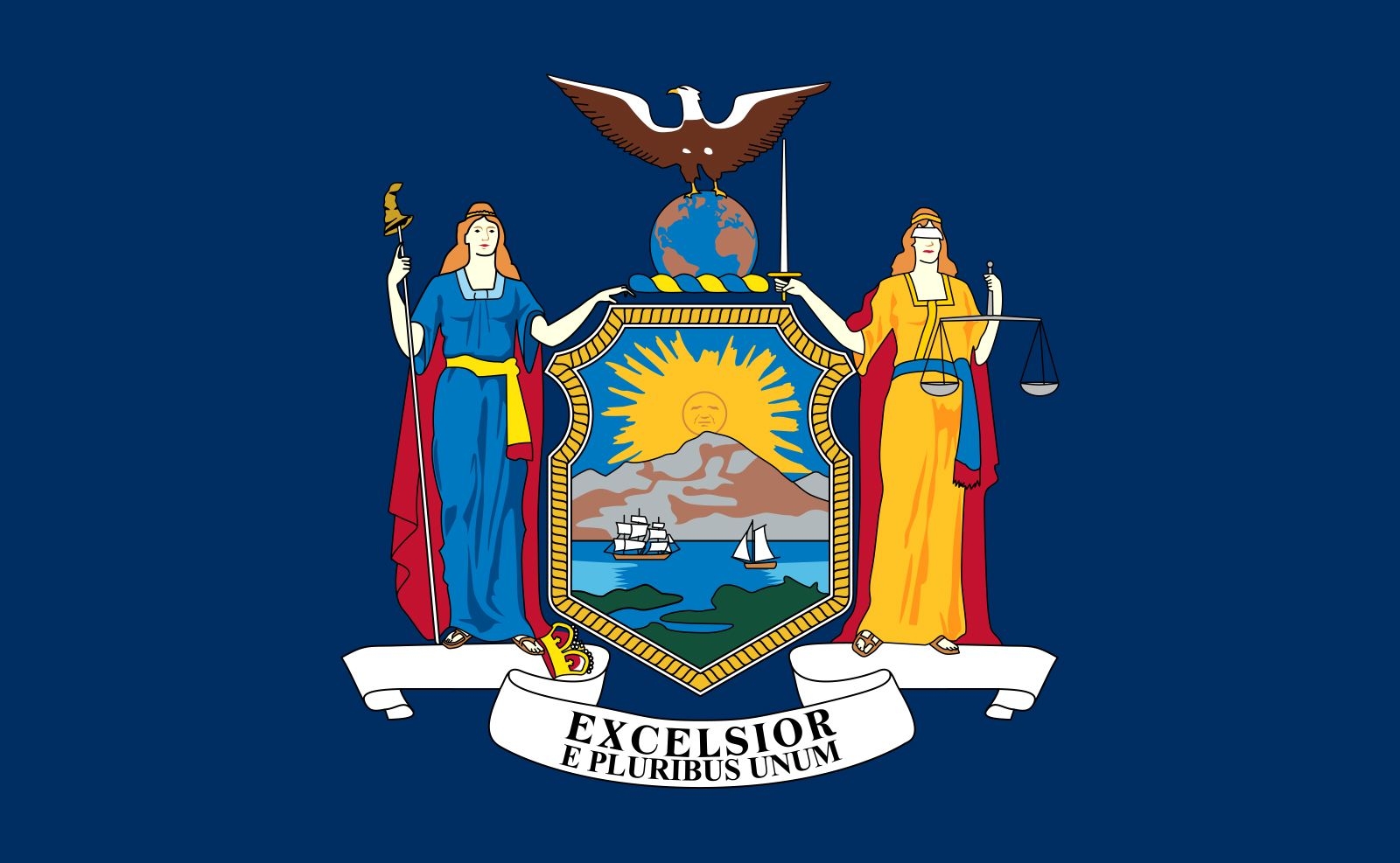 Flag Of New York State Meaning Colors Facts Britannica