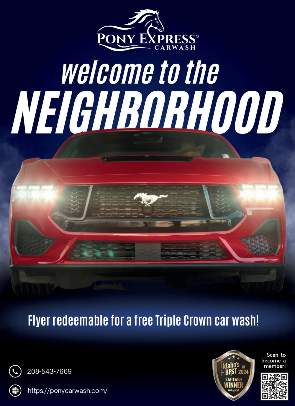 Flyer Redeemable For A Free Triple Crown Car Wash Pony Express Car Wash Idaho Falls ID
