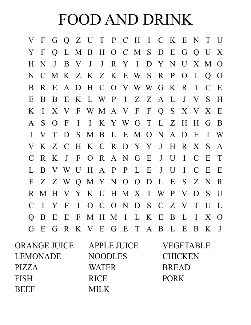 food find a word