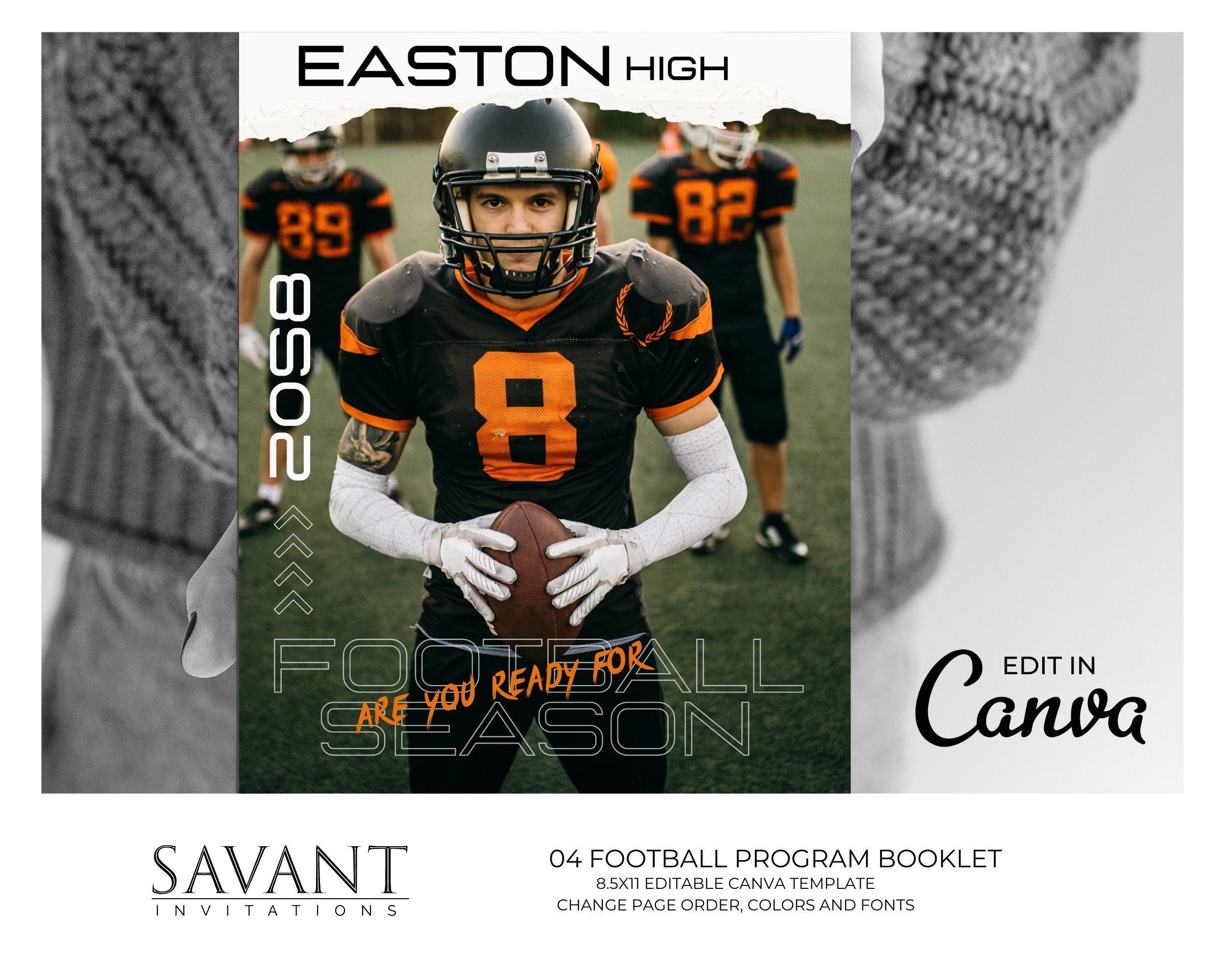 Football Athletic Program Template Senior Night 32 page Magazine Style Design For Print online Promotion Booster Clubs Football Teams 04 Etsy Football Athletic Program Template Senior Night 32 page Magazine Style Design For Print online Promotion Booster Clubs Football Teams 04 Etsy