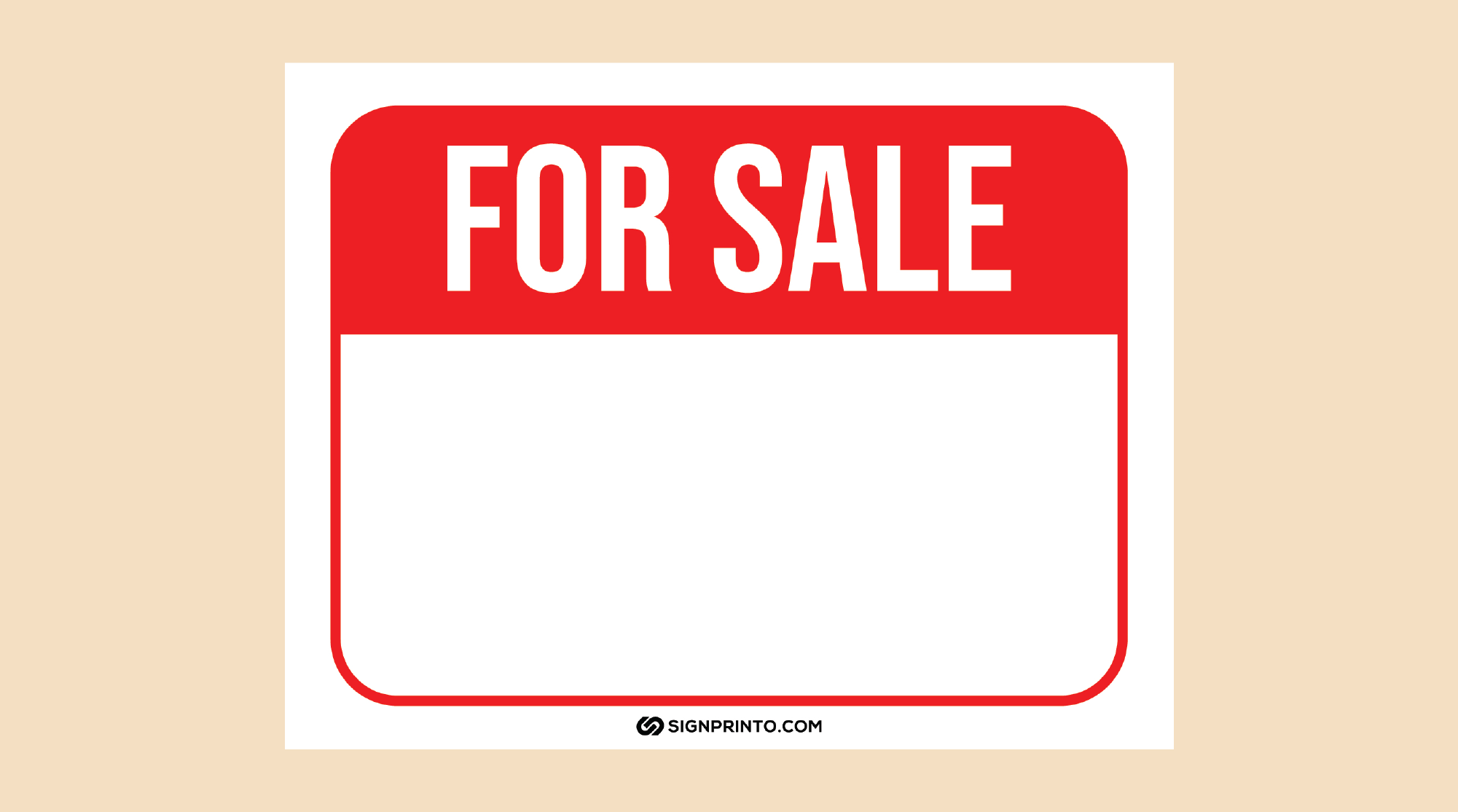 For Sale Sign FREE Printable PDF