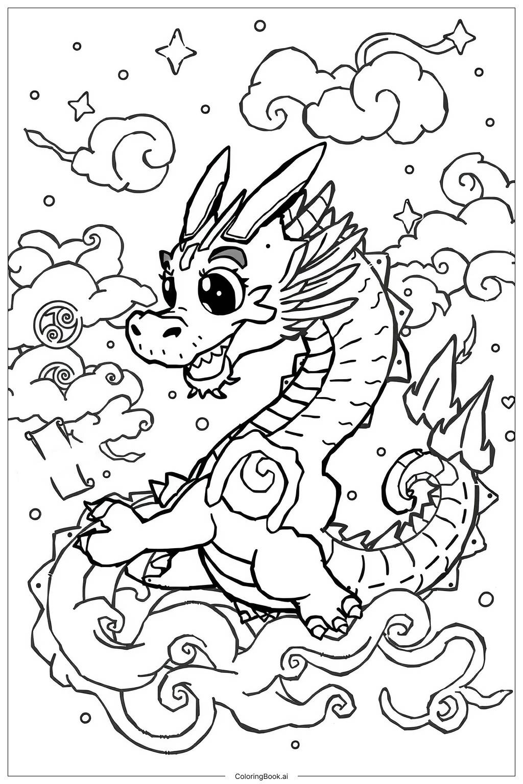 china dragon coloring pages