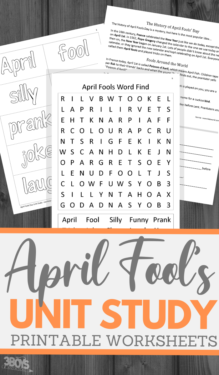Free April Fools Day Worksheets