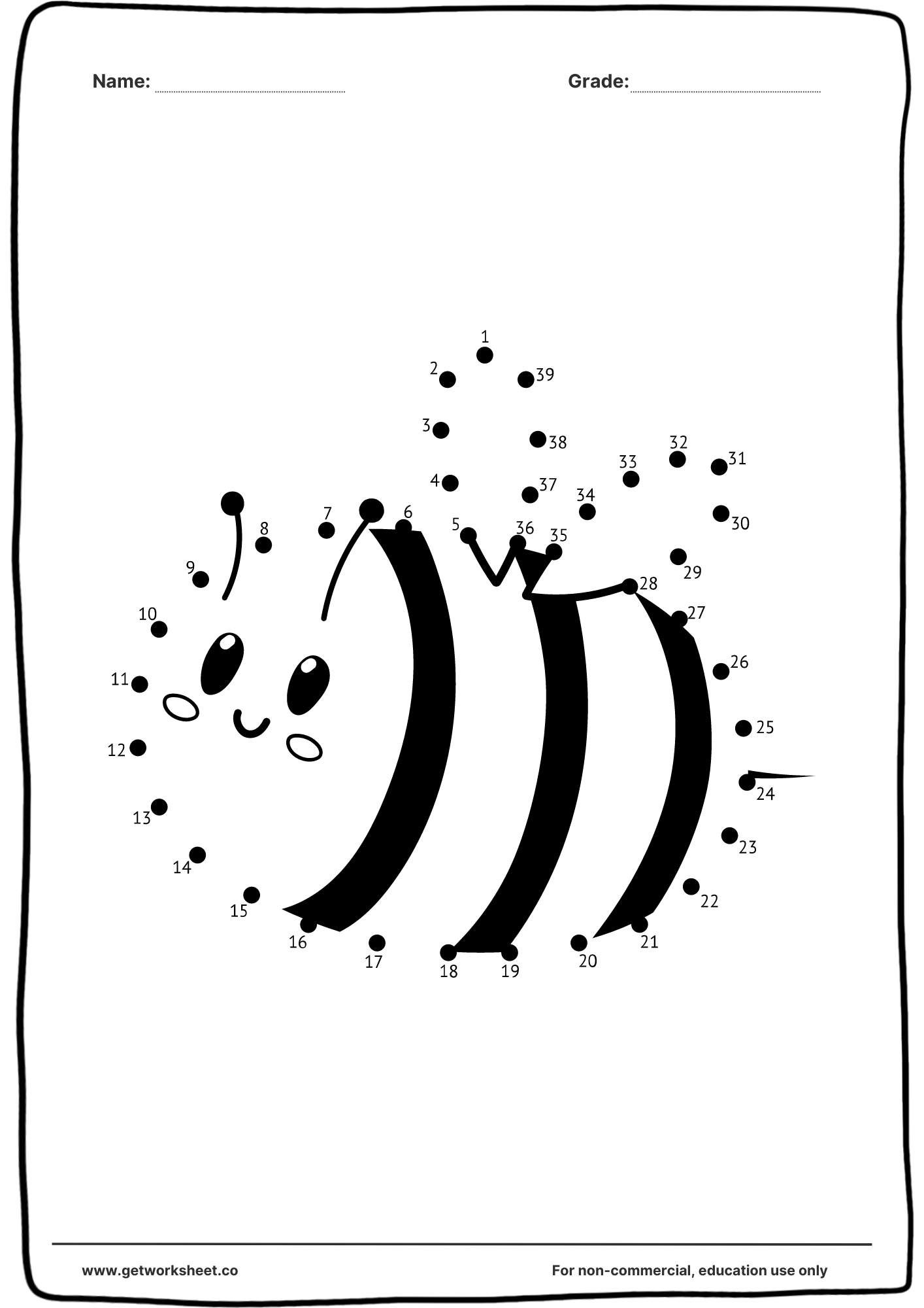 connect the dots printable for kindergarten