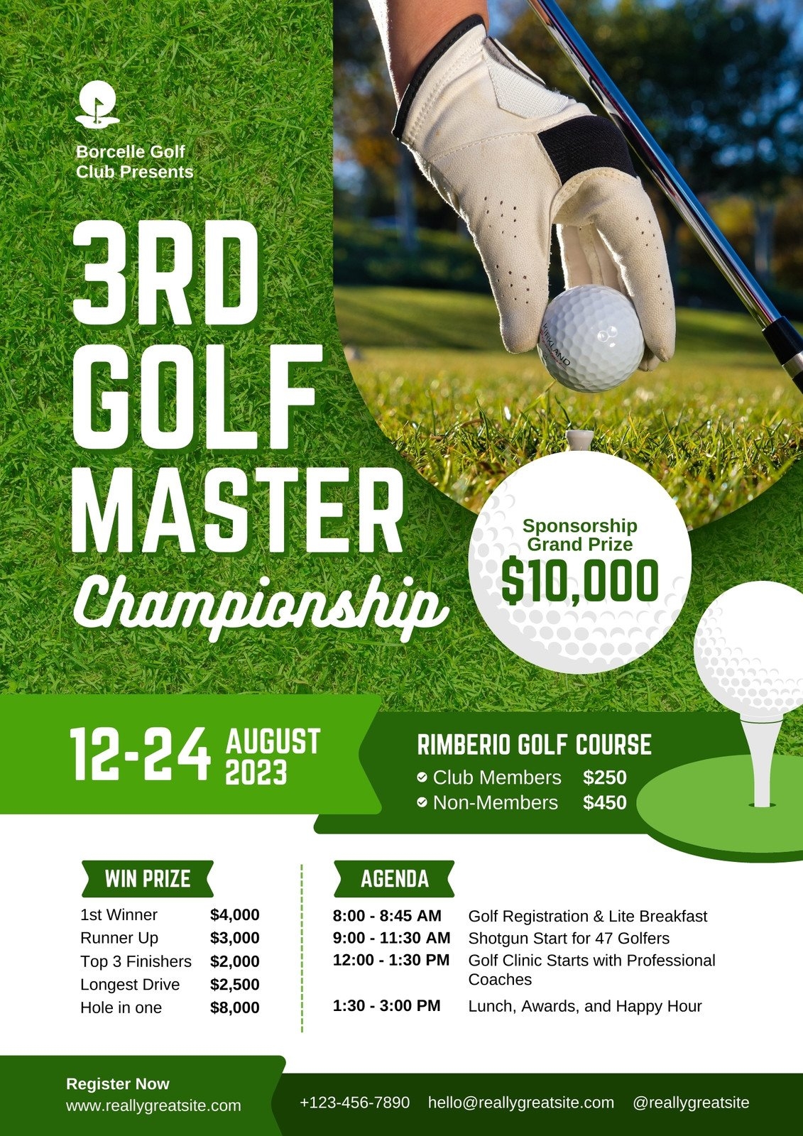 Golf Tournament Flyer Template Free