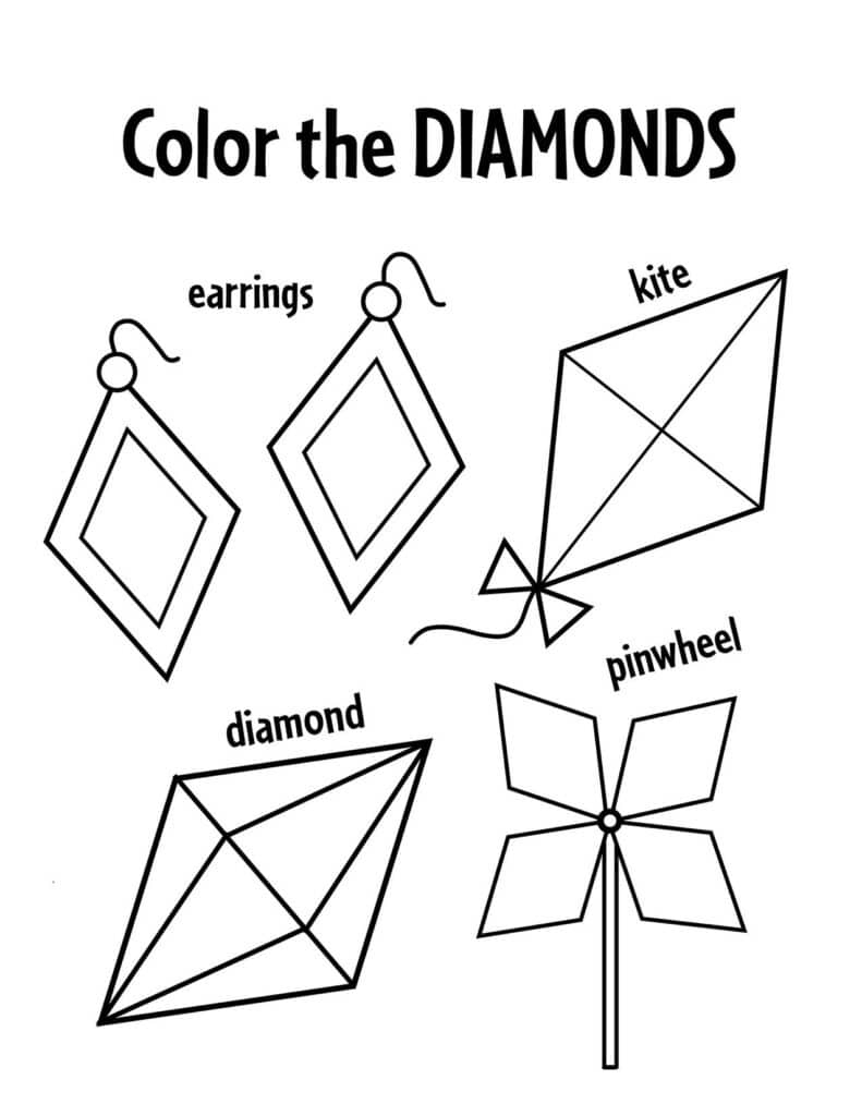Free Diamond Worksheets For Preschool The Hollydog Blog Worksheets Library