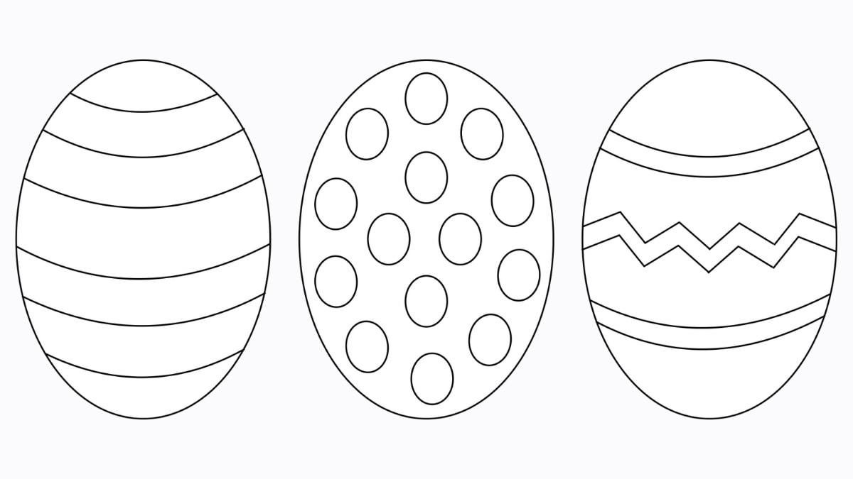 Easter Eggs Template Printable