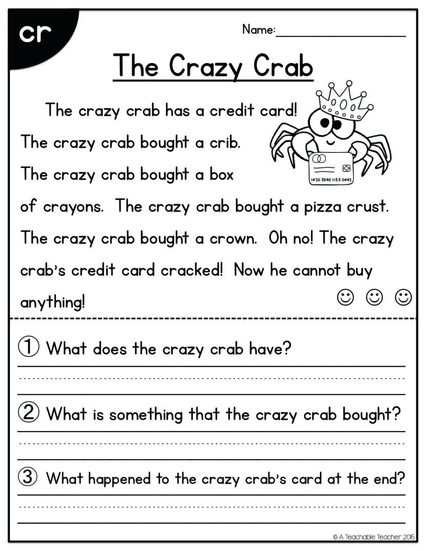 FREE First Grade Reading Comprehension Passages Set 1 By Worksheets Library