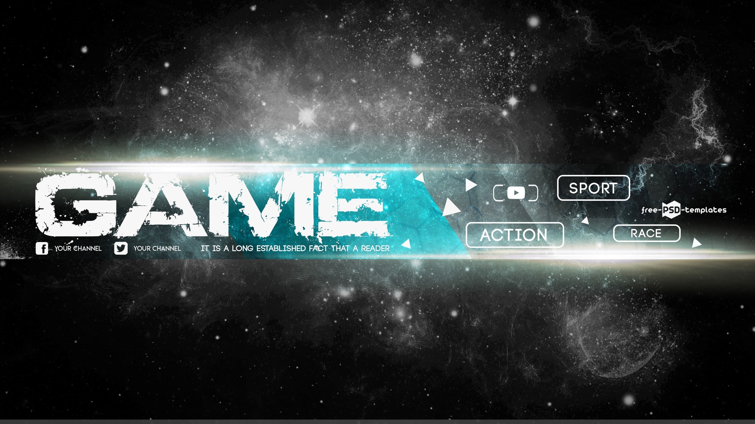 gaming banner template for youtube