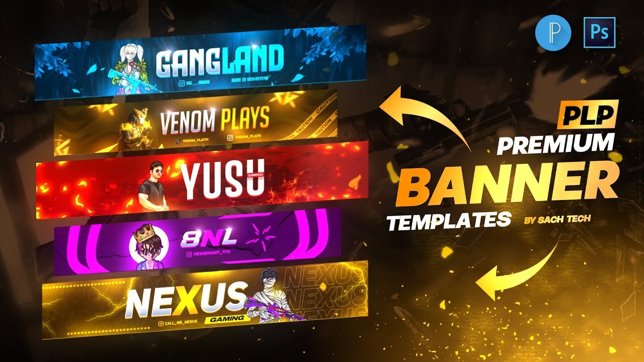 Free Gaming Banner Templates Download PLP File For BGMI FreeFire Banner Templates Plp YouTube