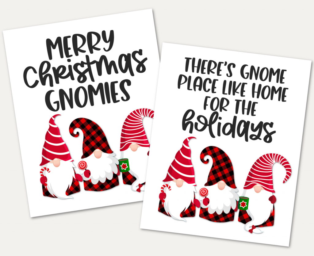 Free Gnome Holiday Printable Collection Kara Creates