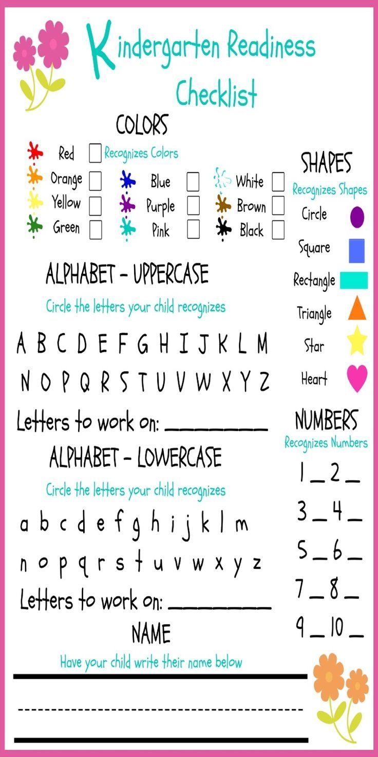 FREE Kindergarten Readiness Checklist Phonics Curriculum Choices