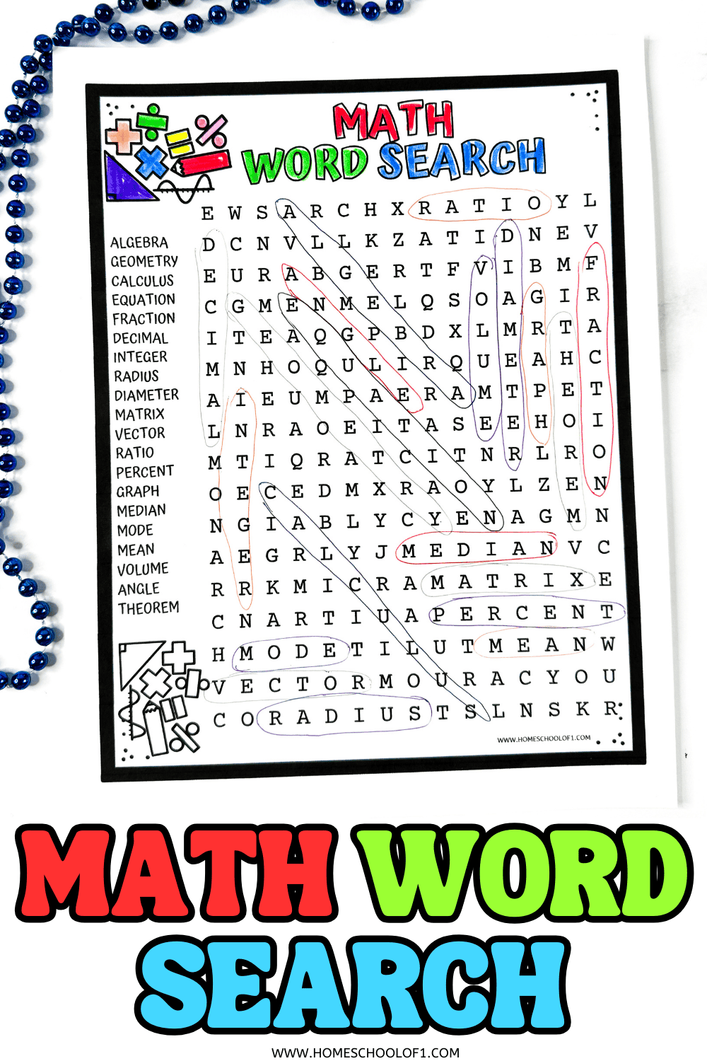 mathematical terms word search mathematical terms word search