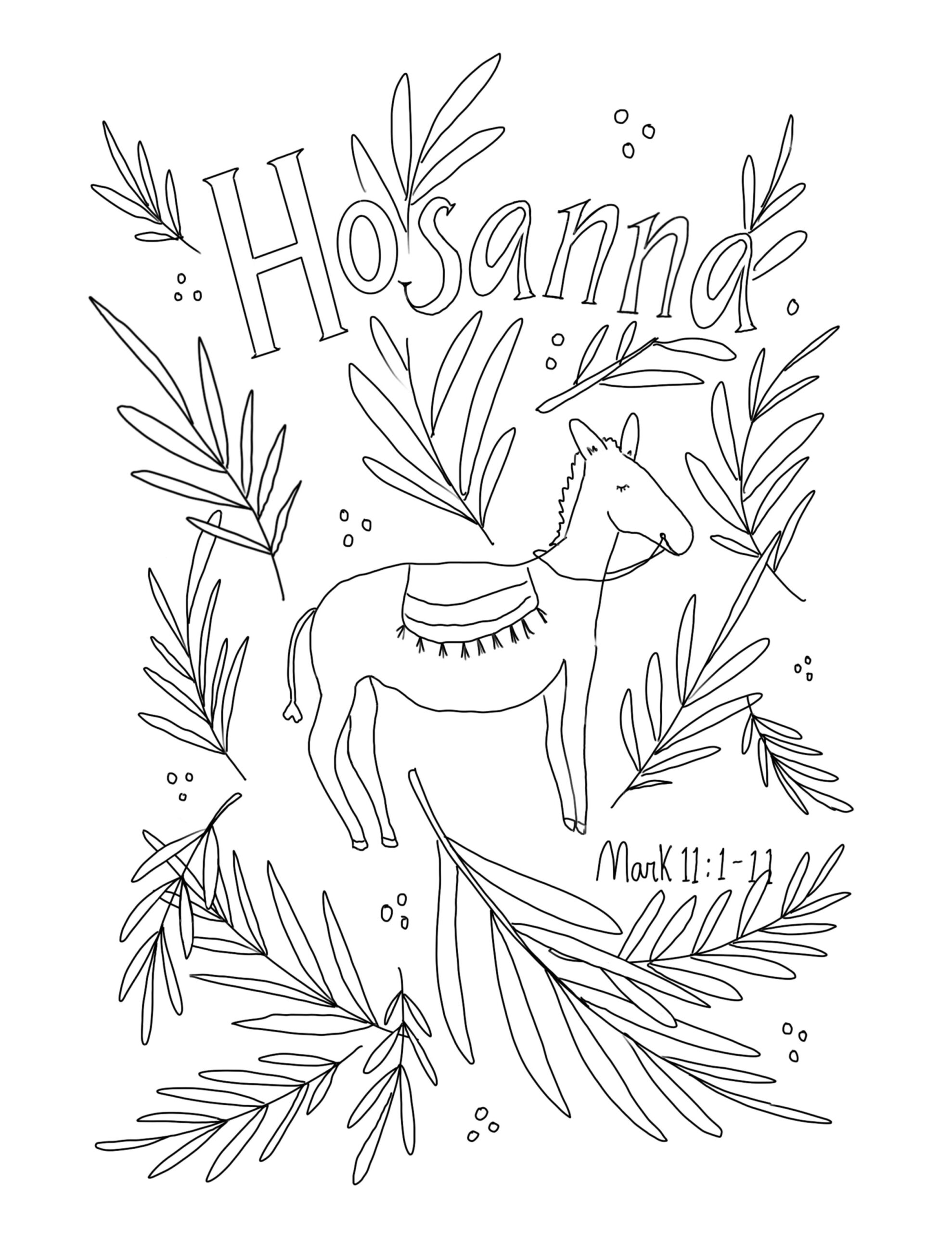 Free Palm Sunday Coloring Sheet Abby Little Jessup