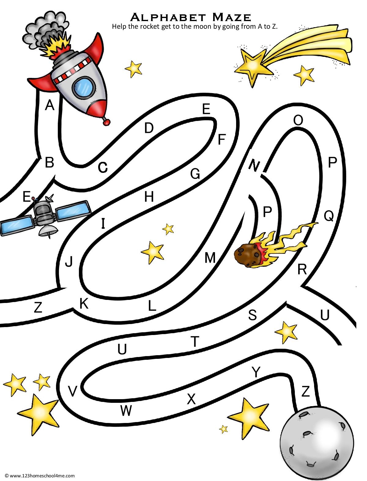  FREE Printable ABC Alphabet Mazes For Pre k And Kindergarten Worksheets Library