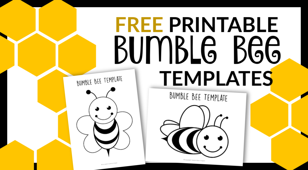 Free Printable Bee Templates Simple Mom Project Free Printable Bee Templates Simple Mom Project