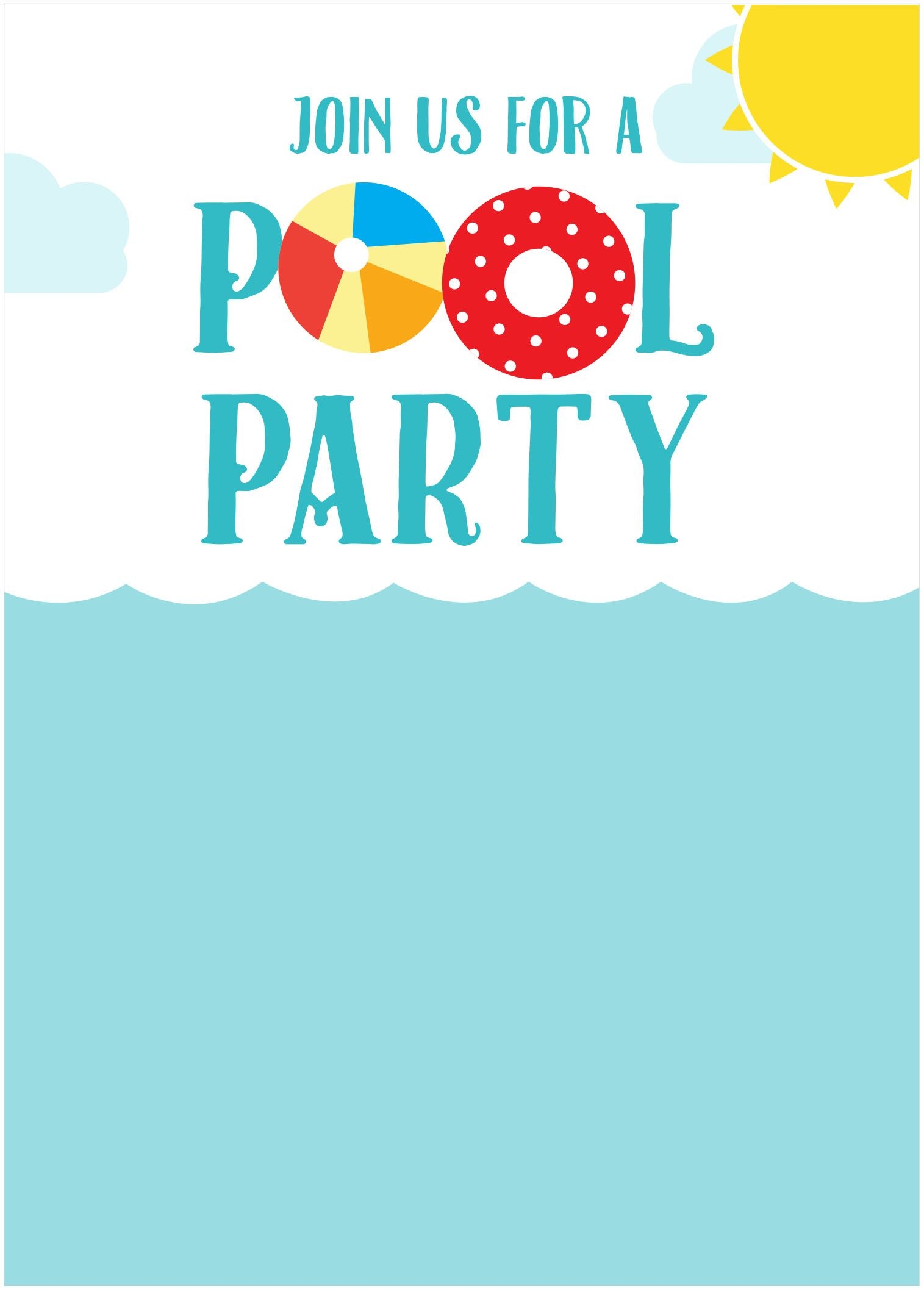 Free Printable Birthday Invitations Pool Party Download Free Printable Birthday Invitations Pool Party Png Images Free Worksheets On Clipart Library
