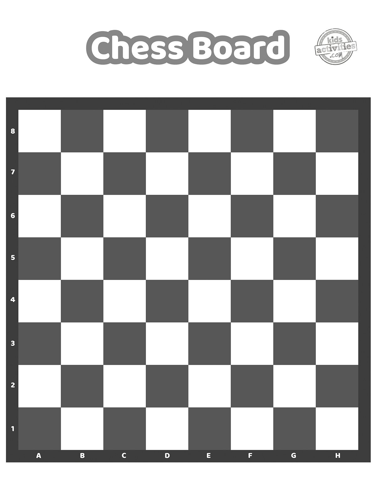 chess board to print chess board to print
