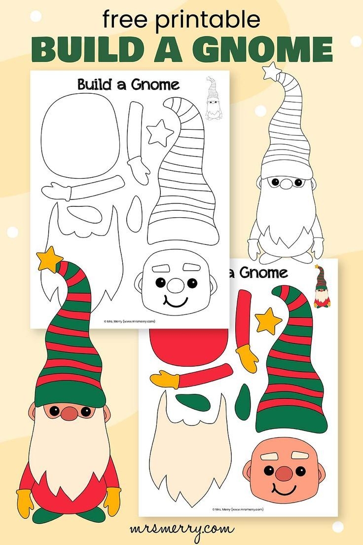 Free Printable Christmas Gnome Template