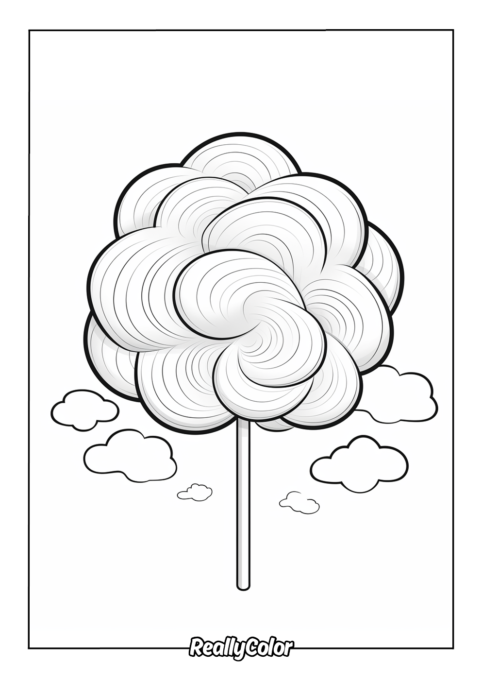 Free Printable Cotton Candy Coloring Pages