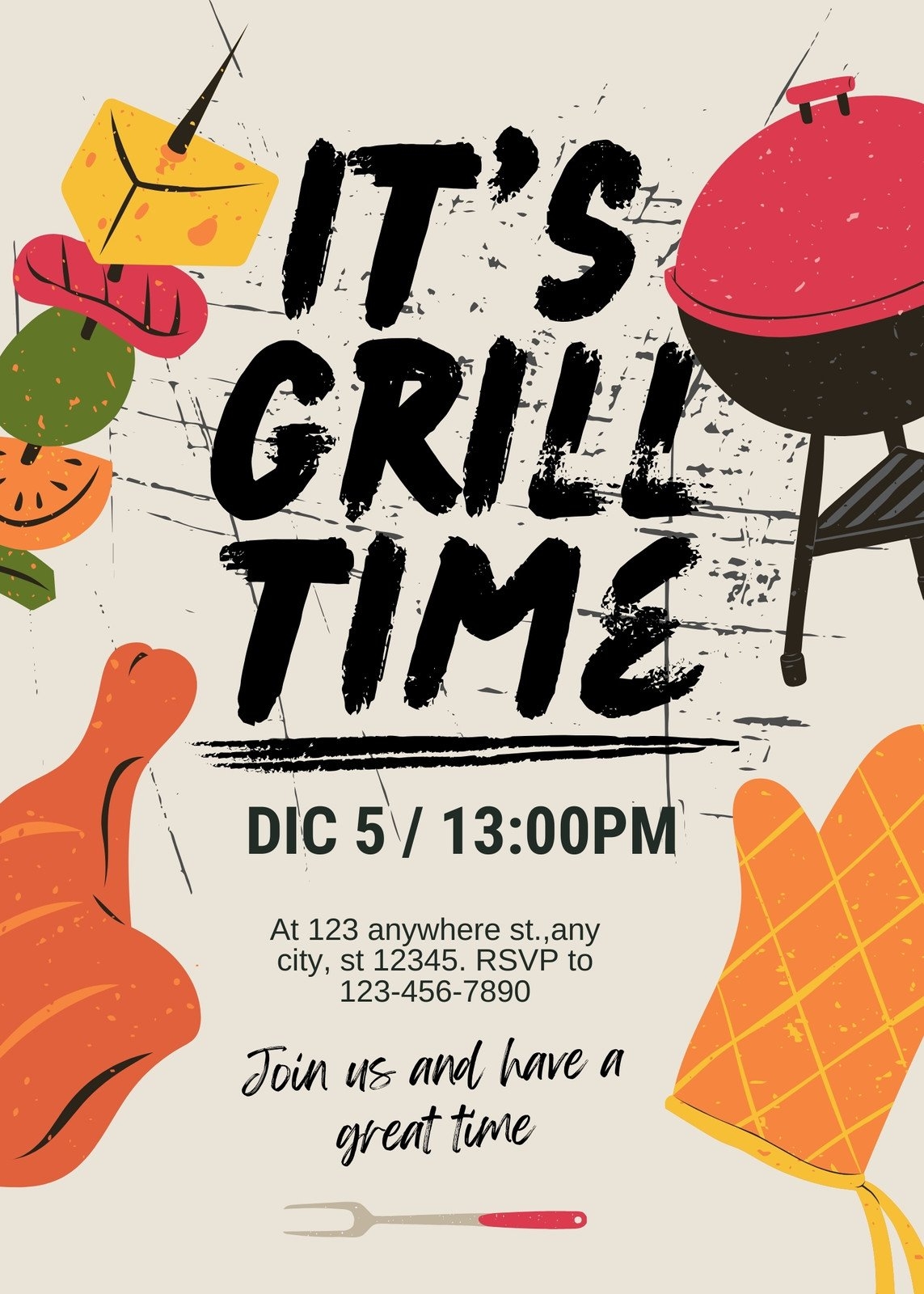 Free Printable Customizable BBQ Invitation Templates Canva