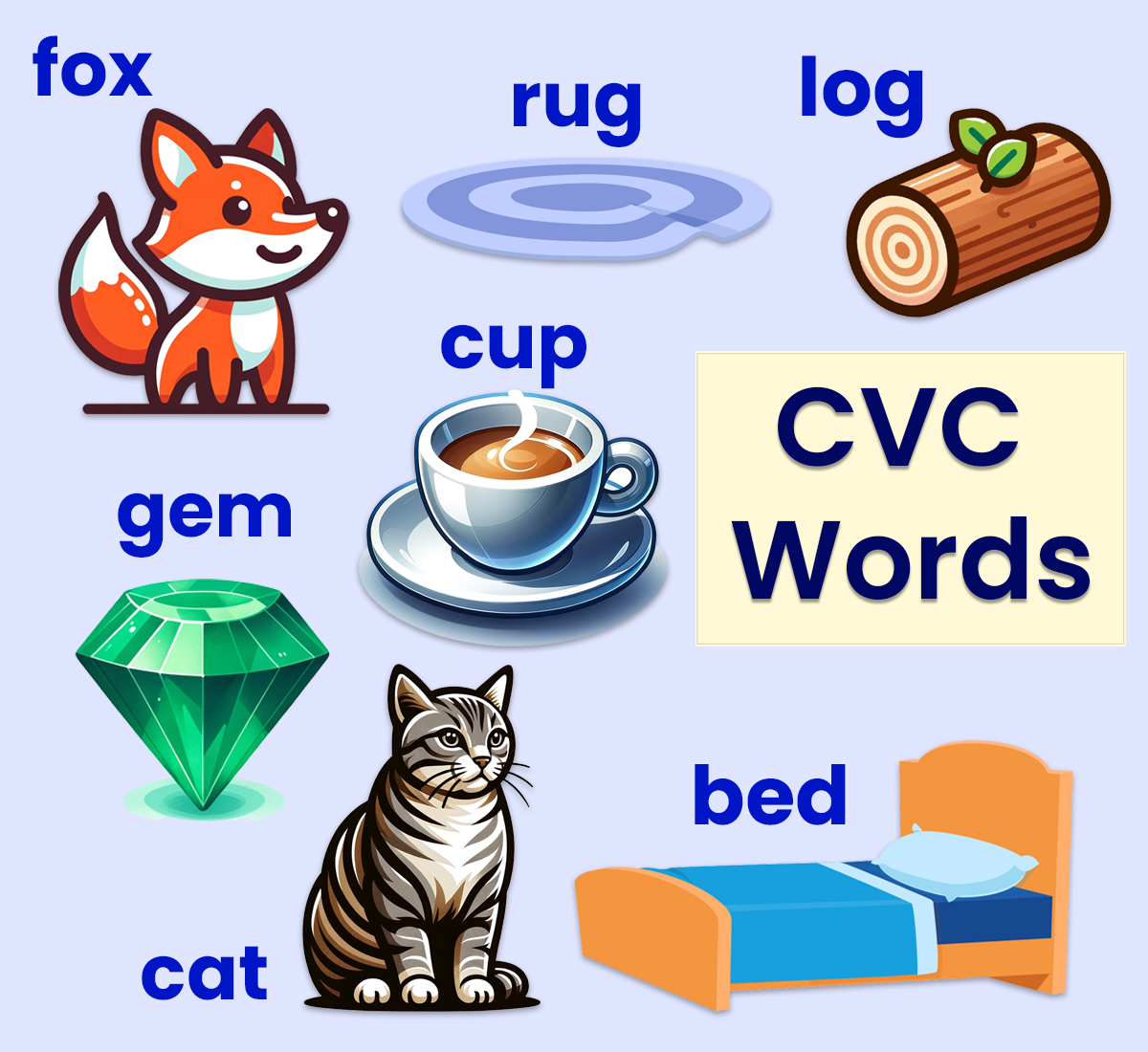 cvc word list printable