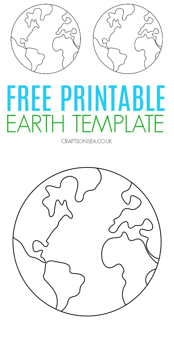 Free Printable Earth Template Perfect For Kids Crafts