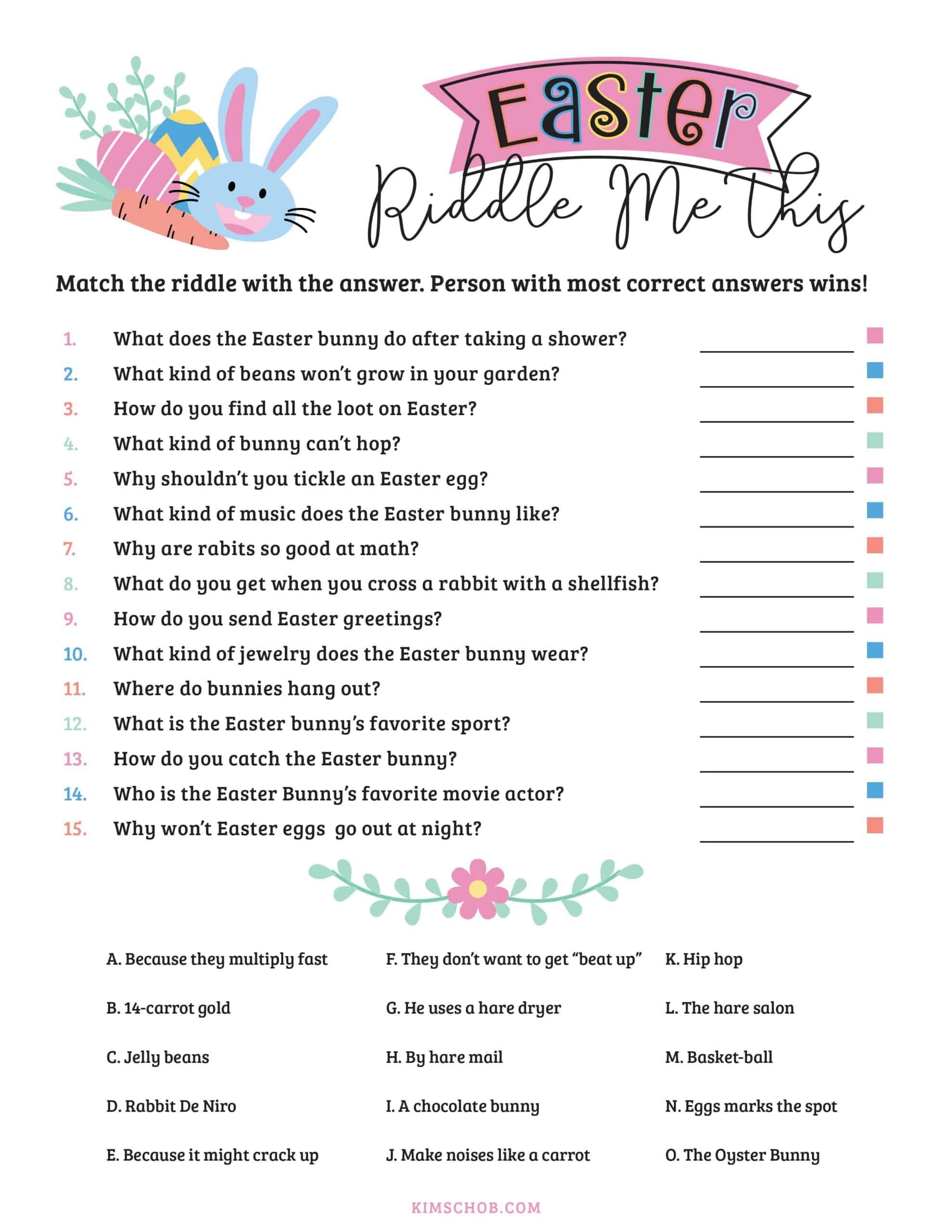 Printable Easter Games Free